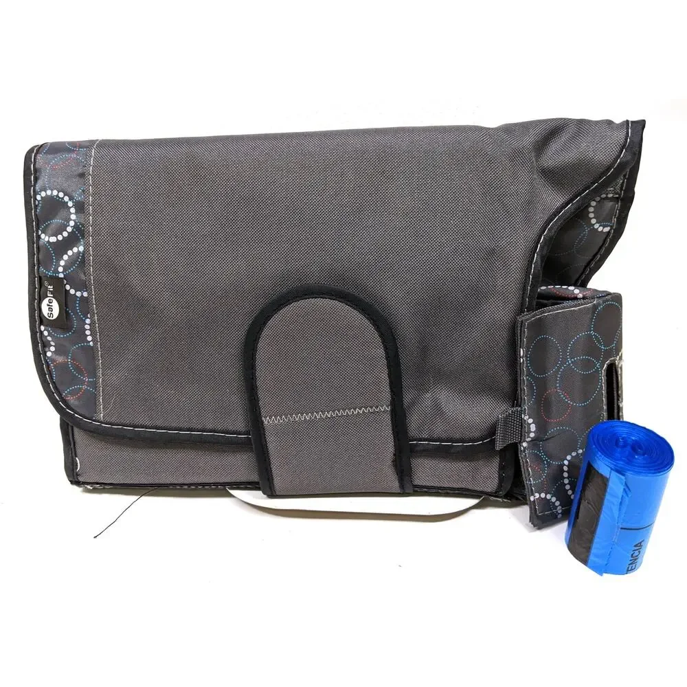 NEW Safe Fit Anti-Microbial Diaper Changing Pad with bag dispenser and bags